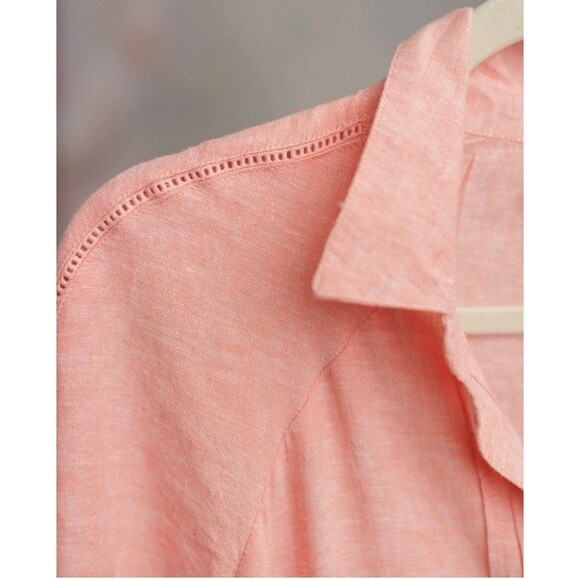 Calypso St Barth New‎ Coral Linen Blend Shirt Dress Size M - Picture 4 of 7